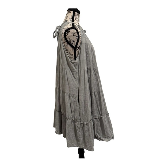 Listicle Gray Asymmetrical Tiered Sundress L Large (stain on inner) - Picture 6 of 14